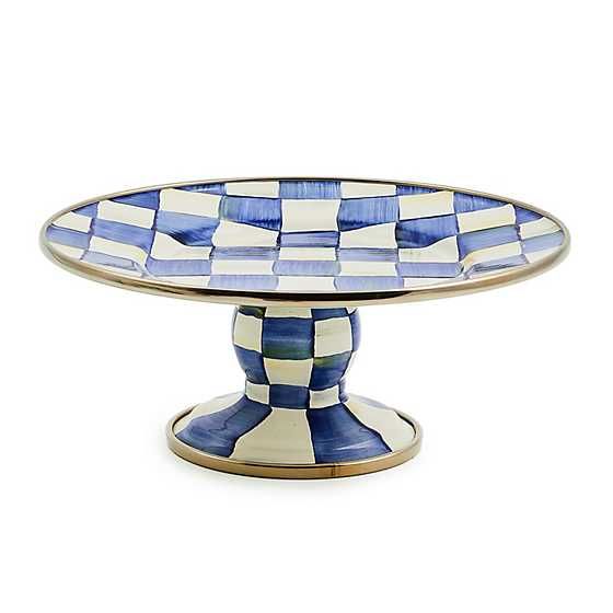 Royal Check Mini Pedestal Platter | MacKenzie-Childs