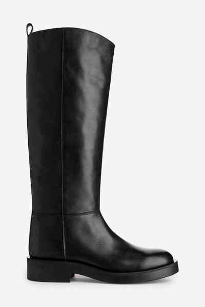 Leather Riding Boots – Black – Women – ARKET GB | Arket UK