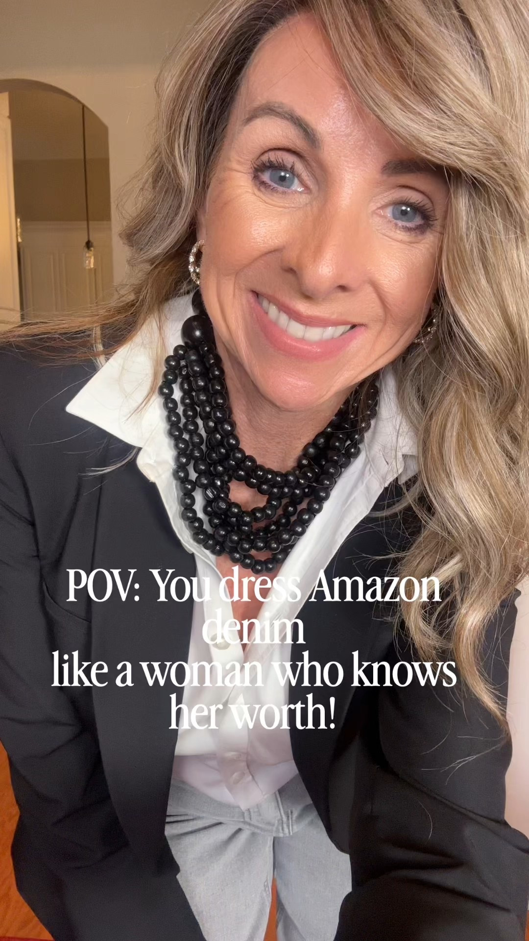 Amazon denim, styled the money-way 💼✨

These are two different pairs of Amazon jeans, but once you add a tailored Quince blazer, crisp white blouse, and a great belt… the whole look feels polished and expensive.

✔️ Easy, affordable denim
✔️ Structured blazer = instant upgrade
✔️ Perfect for errands, lunch, or casual meetings

I’ve linked both pairs of jeans + the blazer so you can recreate this look effortlessly 🤍

#LTKOver40 #LTKFindsUnder100 #LTKootd