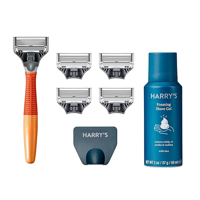 Harry's Razors for Men - Men's Razor Set with 5 Razor Blade Refills, Travel Blade Cover, 2 oz Sha... | Amazon (US)