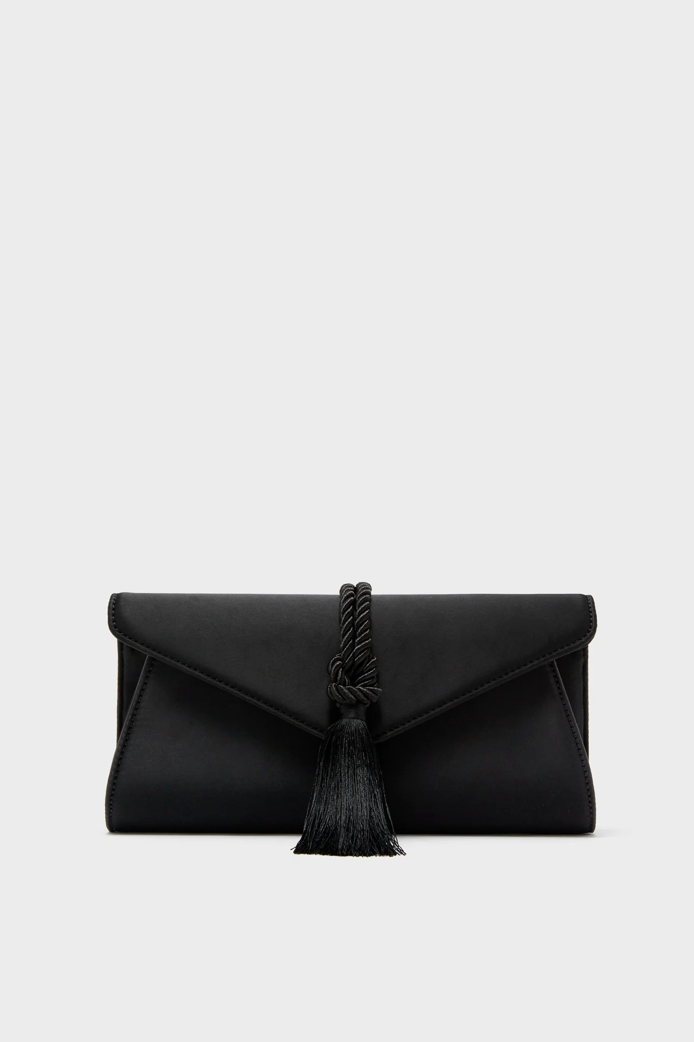 Black Satin Gabrielle Clutch | Tuckernuck (US)
