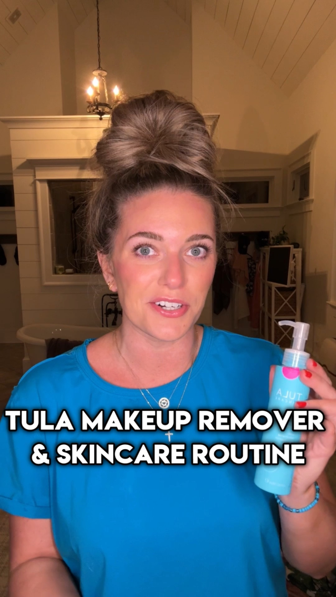 My nighttime skincare routine! ⭐️ use code MORGB for 15% off everything at Tula! ⭐️ This oil cleanser is the GOAT. my fave cleanser & moisturizer now both come in fragrance free 🤩 these are all sensitive skin friendly and I’ve used these 3 products for over 6 years. Also sharing my new face toner - leaves skin feeling so fresh - love that it has witch hazel and niacinamide. No alcohol and doesn’t dry out skin! 

#LTKVideo #LTKfindsunder50 #LTKbeauty
