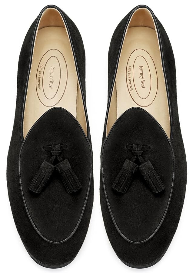 Journey West Men's Vintage Loafers for Men Belgian Loafers Slip-on Loafer Penny Loafer Casual Loa... | Amazon (US)