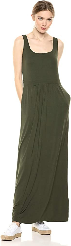 Amazon Brand - Daily Ritual Women's Jersey Sleeveless Empire-Waist Maxi Dress | Amazon (US)