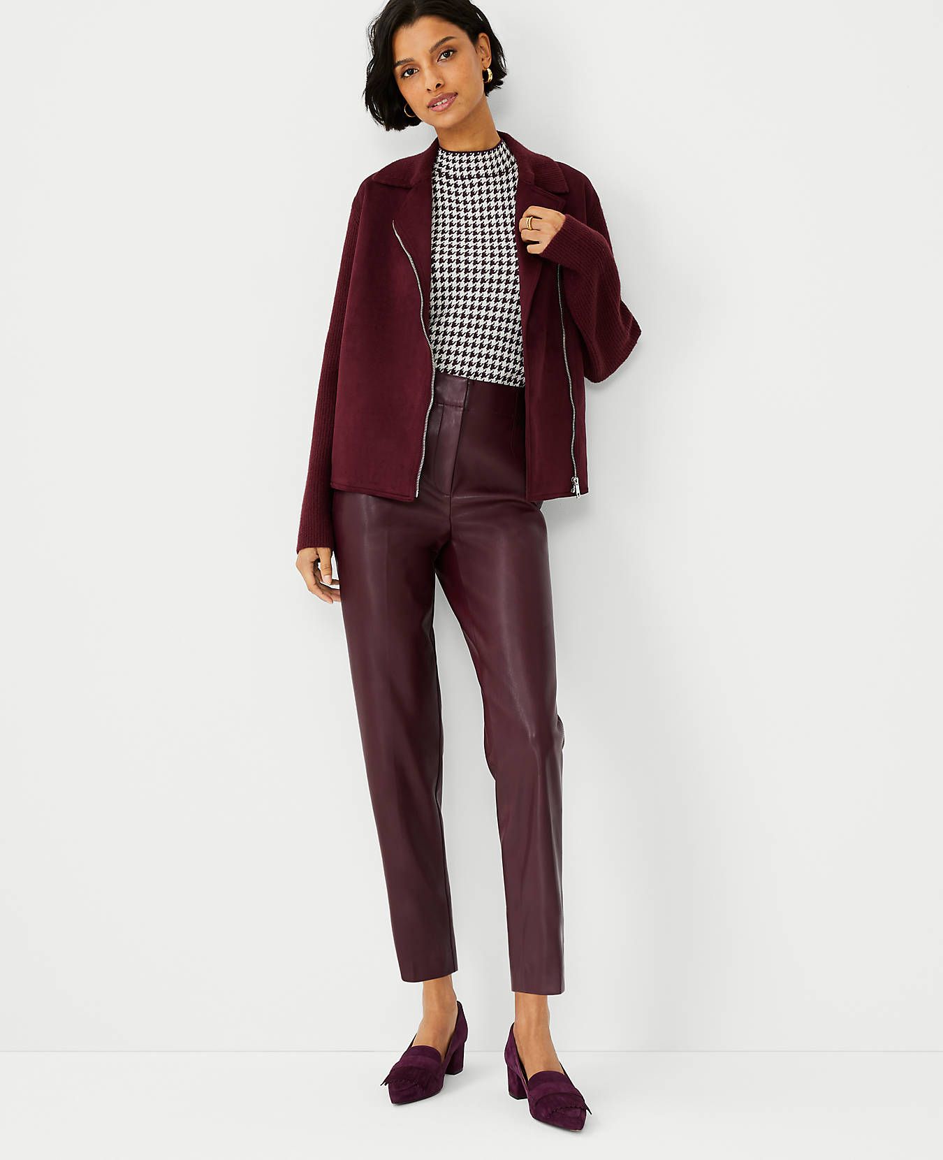 The Faux Leather Slim Pant | Ann Taylor (US)