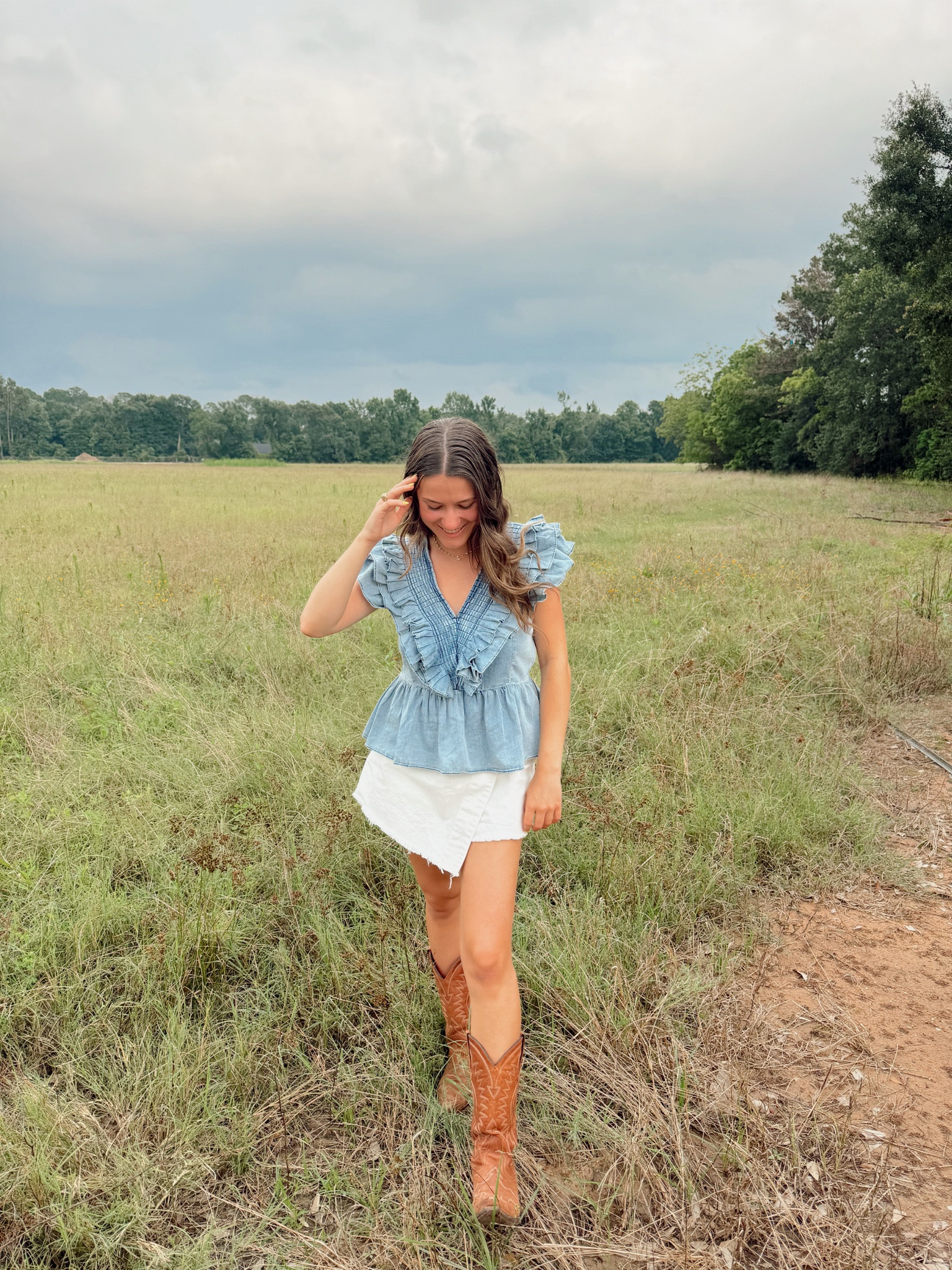 country concert fit 
• top RC Rustic boutique 
• skirt size 6 

#LTKSaleAlert