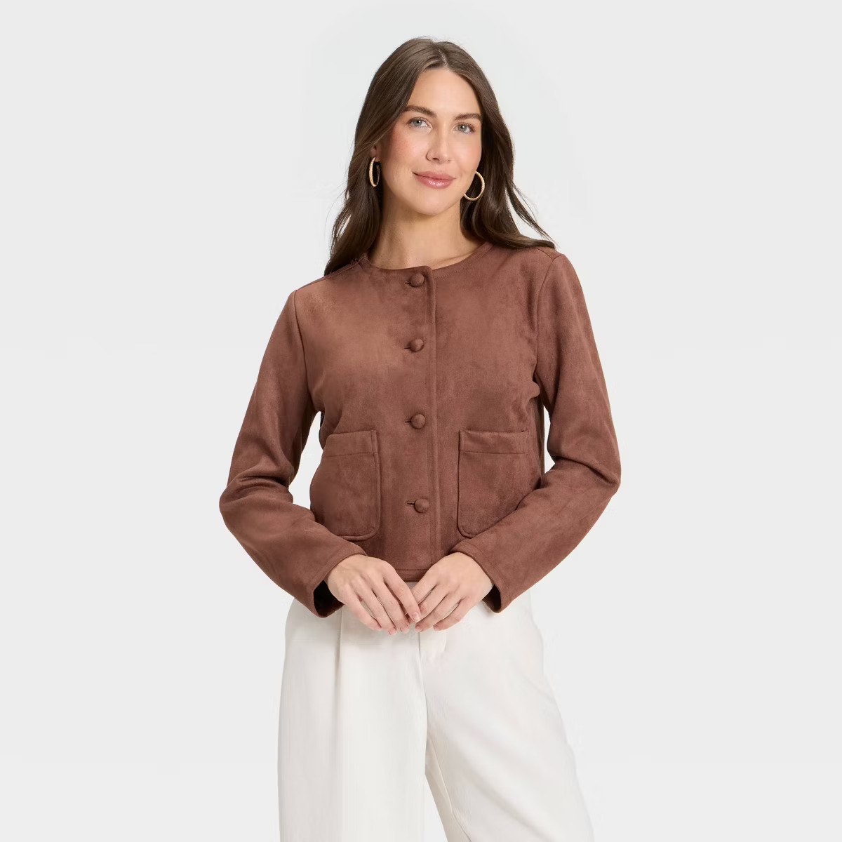 Women's Faux Suede Lady Jacket - A New Day™ | Target