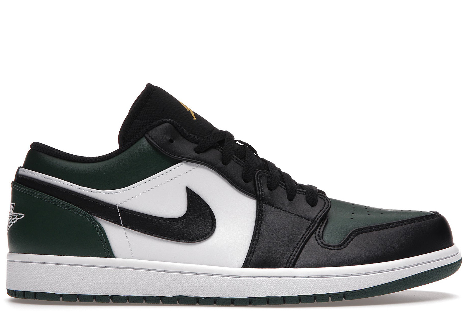 Men's Jordan 1 Low Green Toe Sneakers in Noble Green/White/Black | StockX