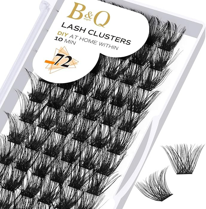 Lash Clusters B02 D Curl 14mm DIY Eyelash Extensions C D Curl B&Qaugen Mega Volume Individual Las... | Amazon (US)
