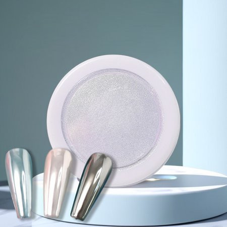 Vonrui Moonlight White Chrome Nail Powder Pearl Chrome Nail Powder Manicure Pearlescent Mirror Effect Nail Art Glitter Shimmer Sugar Nail Pigment Chrome Powder for Nails | Walmart (US)