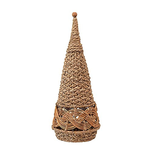 Creative Co-Op Hand-Woven Wicker Cone, Natural Decorative Tree | Amazon (US)
