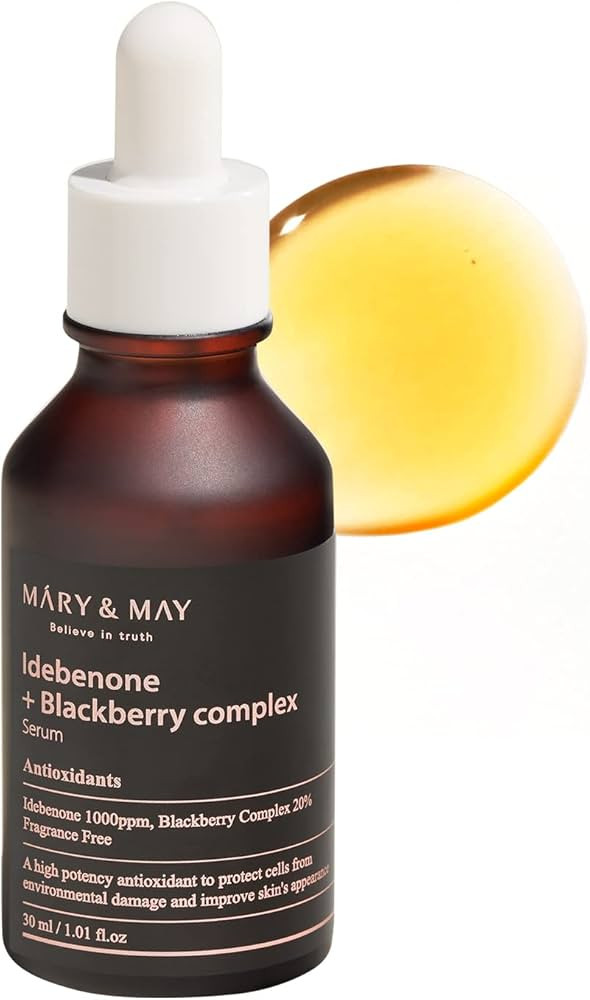 Mary&May Idebenone Blackberry complex Serum 1.01 Fl Oz / 30ml | Wrinkle, Firming, Skin Tone Up, F... | Amazon (US)