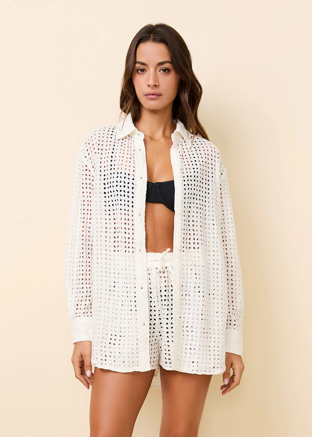 Oxford Tunic Leaf Eyelet Brule | Solid & Striped