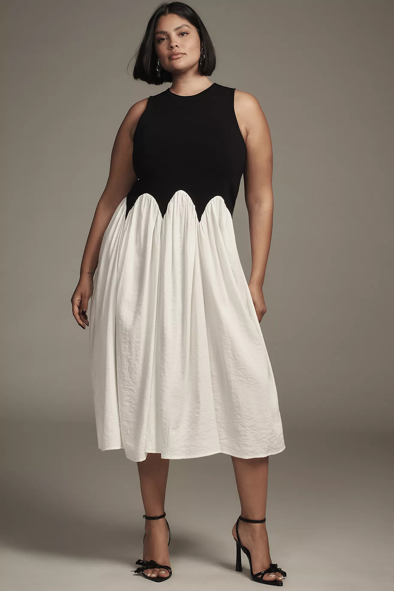 Siempre Michelle Sleeveless Colorblock Midi Dress | Anthropologie (US)