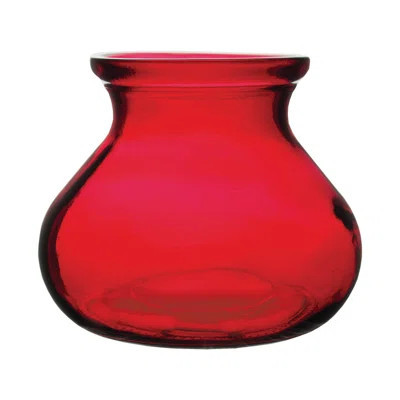 Ruby Red Rosie Posie Glass Vase | Wayfair North America