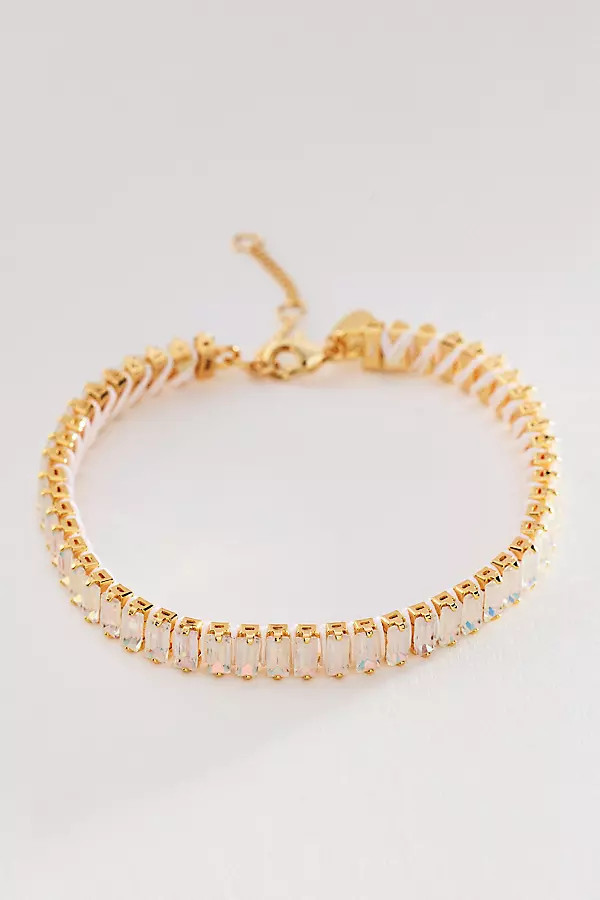 Baguette Crystal Tennis Bracelet | Anthropologie (US)