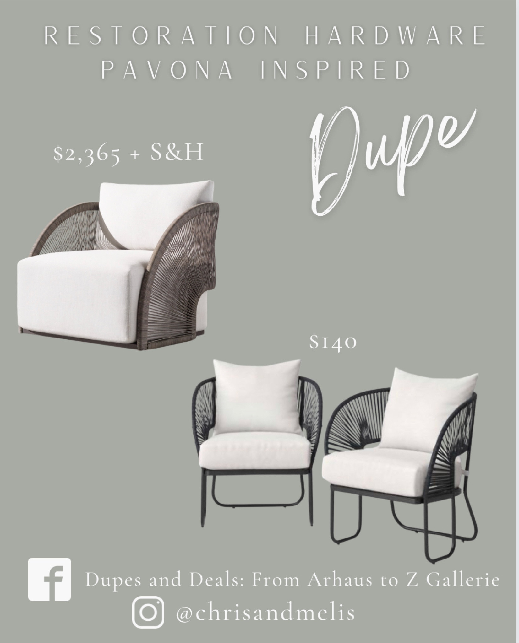 I’ve always loved the Restoration Hardware Pavona outdoor line, but not the price!! These dupe chairs give you that same curved rope look for a fraction of the price!!

#LTKsalealert #LTKxTarget #LTKhome