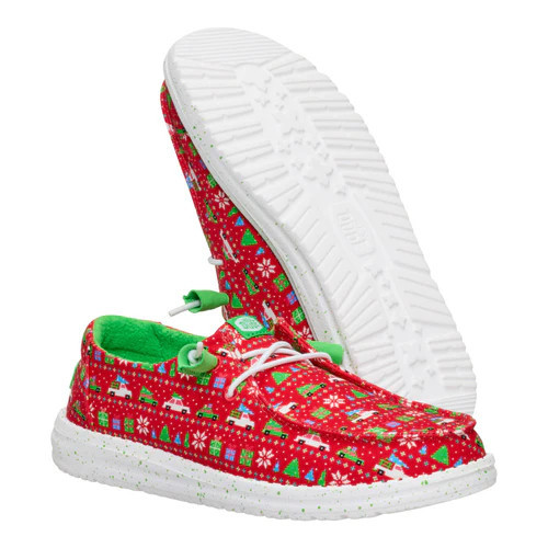 Wendy Holiday Sweater - Red/Green | HEYDUDE