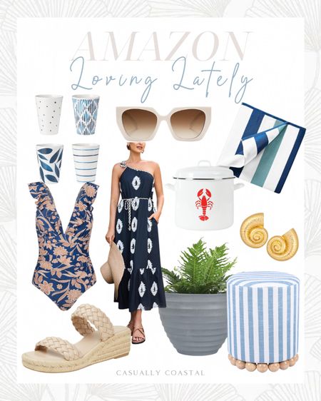 Loving Lately from Amazon!
-
Amazon home decor, coastal home decor, coastal style, Amazon dresses, Amazon sunglasses, polarized sunglasses, Amazon swimsuit, Amazon one piece swimsuit, amazon bathing suit, Amazon sandals, summer outfits, wedding guest dress, amazon beach vacation outfits, resort wear, amazon maxi dresses, navy blue dresses, Amazon beach towel, Amazon earrings, Amazon jewelry, gold earrings, beach earrings, shell earrings, floral print maxi dress, one shoulder dress, ruffled one piece swimsuit, floral one piece swimsuit, lobster stock pot, beach house essentials, assorted tumblers, Amazon cups, blue striped linen ottoman, coastal ottoman, striped cabana beach towel, oversized beach towel, Amazon pool towels, platform wedge sandals, braided strap slide sandals, oversized cateye sunglasses, geometric shell earrings, outdoor flower pot, outdoor planter 

#LTKFindsUnder50 #LTKFindsUnder100 #LTKHome