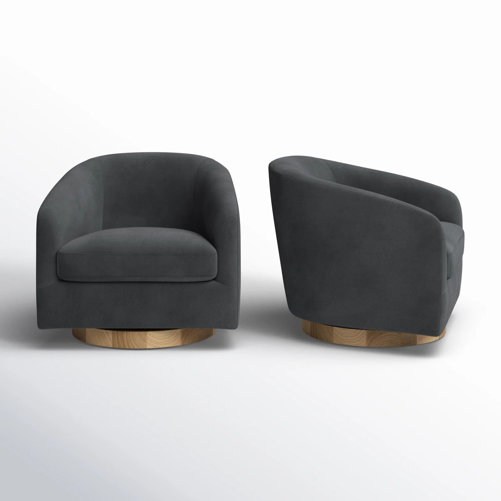 Upholstered Swivel Barrel Chair | AllModern