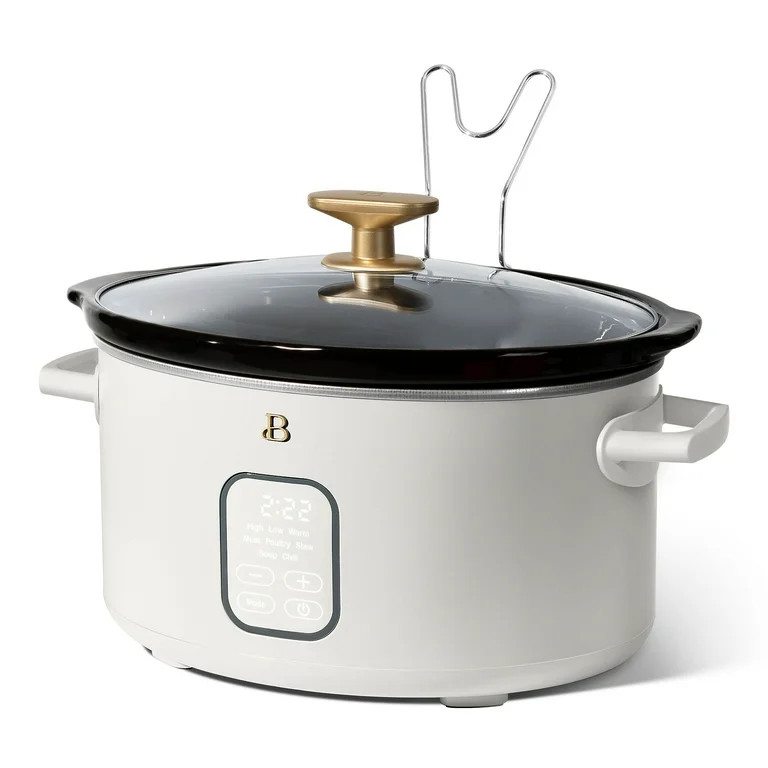 Beautiful 6 Qt Programmable Slow Cooker, White Icing by Drew Barrymore | Walmart (US)