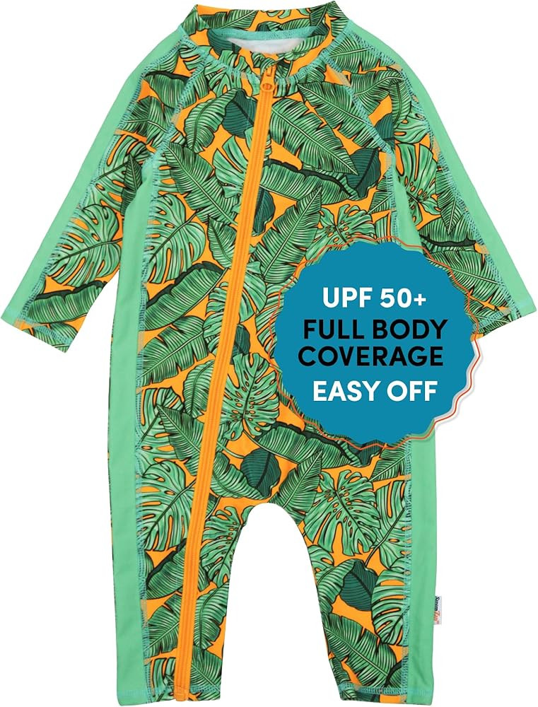 SwimZip Boys' Long-Sleeve UPF 50+ Swimsuit for Baby, Toddler, & Little Boys | Amazon (US)