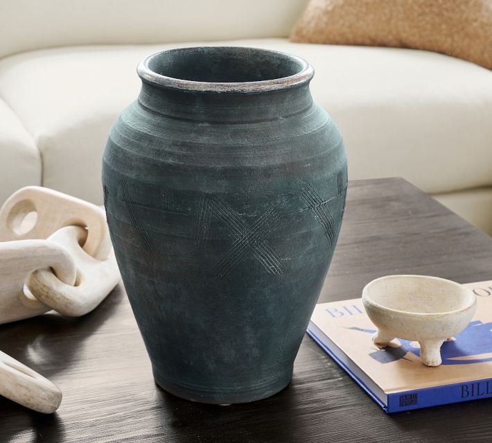 Indigo Artisan Handcrafted Vase | Pottery Barn (US)