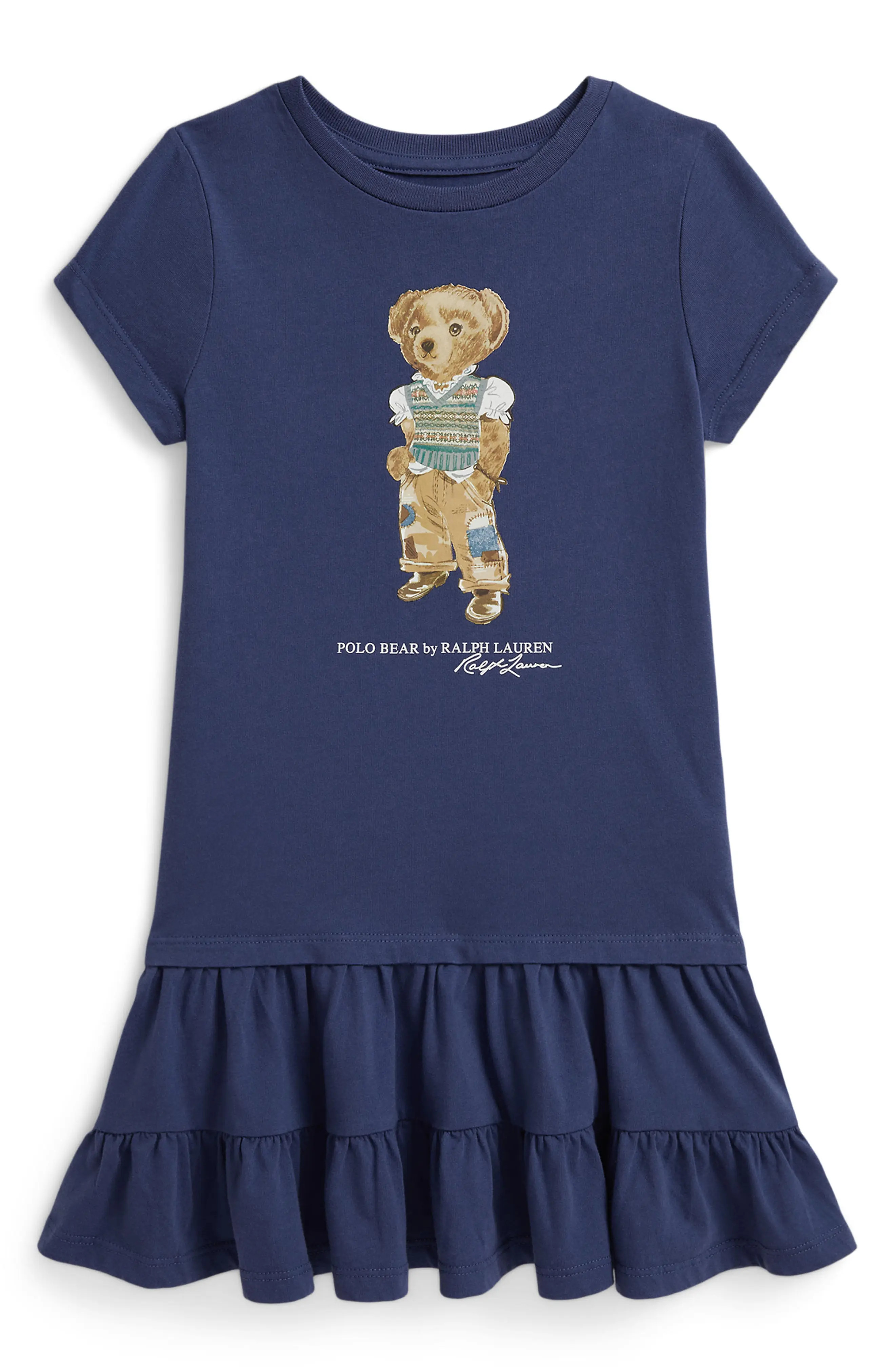 Polo Ralph Lauren Kids' Polo Bear Cotton Jersey Dress (Women) | Nordstrom | Nordstrom