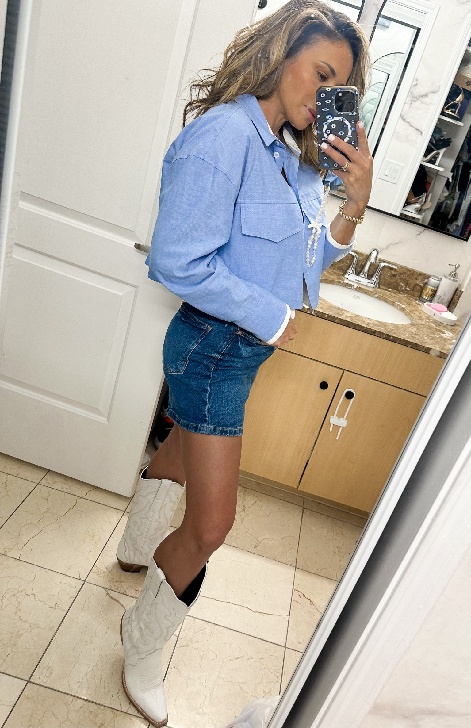 👢🩳Love rocking my 80s short with my new fav cowboy boots!! I love this combination together & perfect for a somewhat summer day!! 

#LTKSaleAlert #LTKFindsUnder100