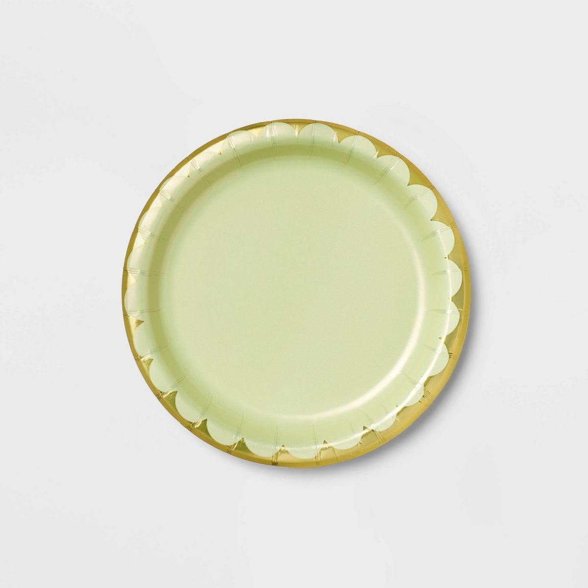 6.75" 10ct Light Green Scalloped Snack Plates - Spritz™ | Target