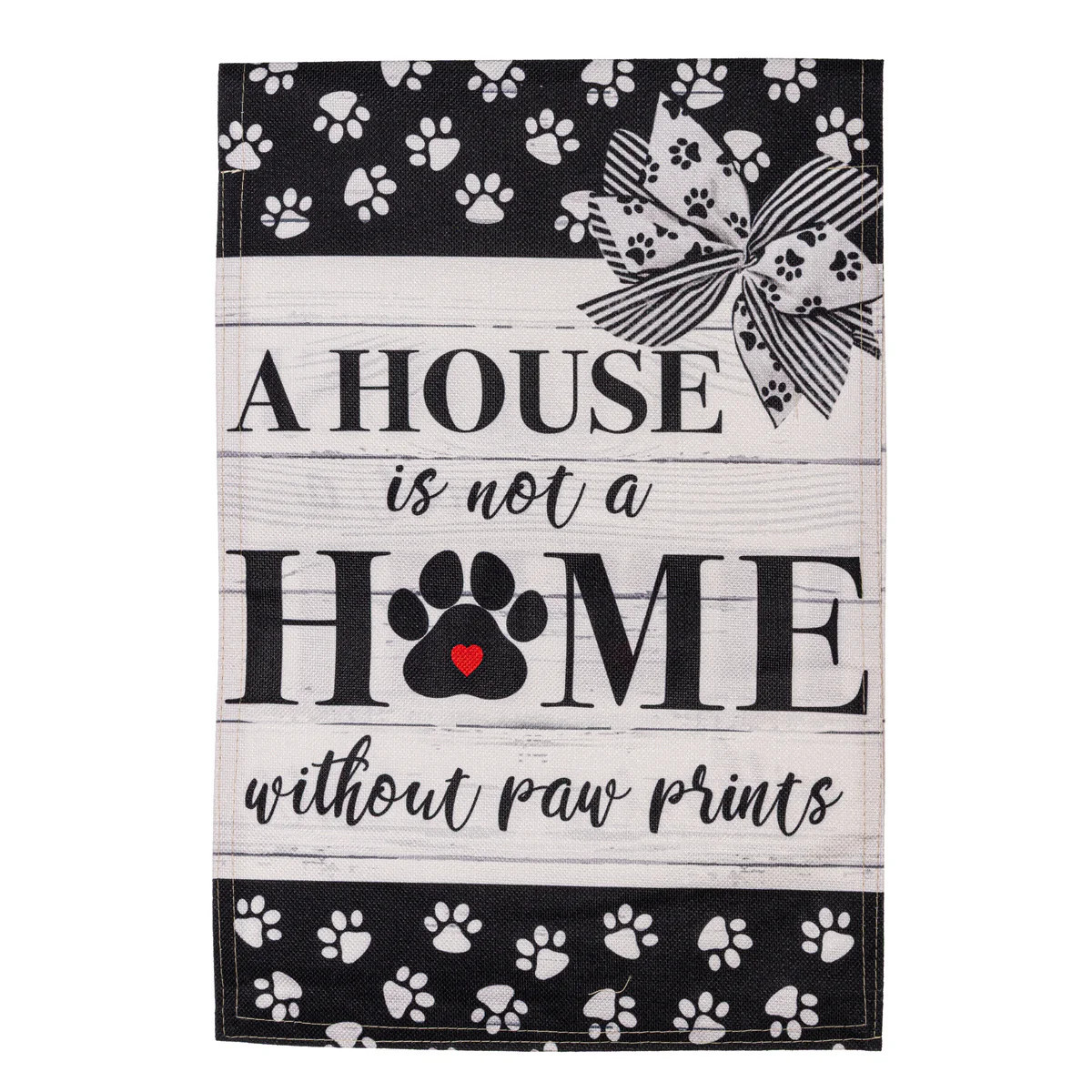 Paw Prints Garden Burlap Flag | My Evergreen