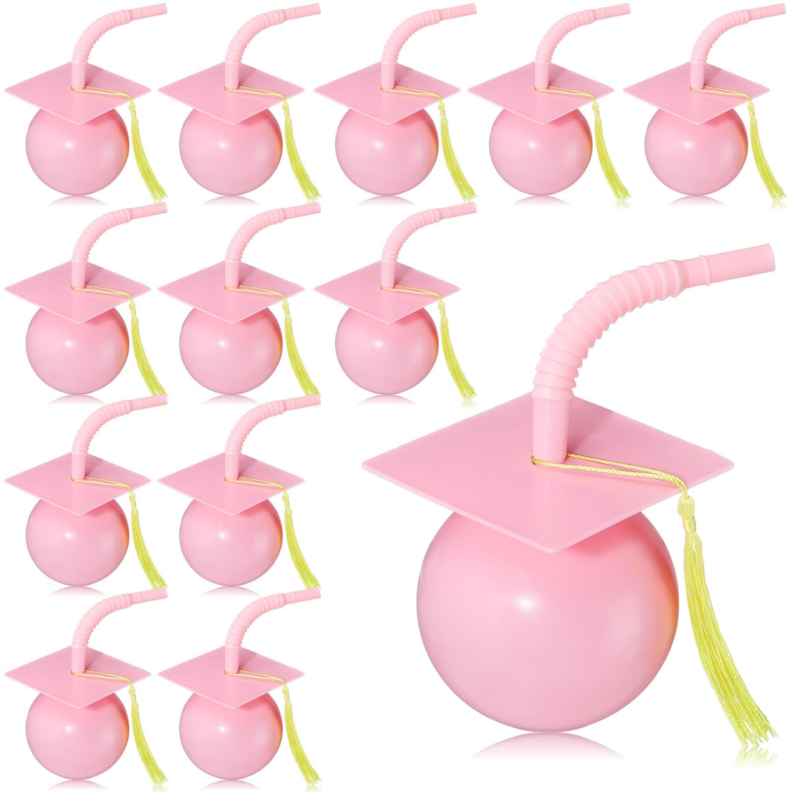 Gerrii 12 Set Graduation Party Cups Plastic Graduation Cap Cup with Tassel,10 oz Congrats Grad Tu... | Amazon (US)