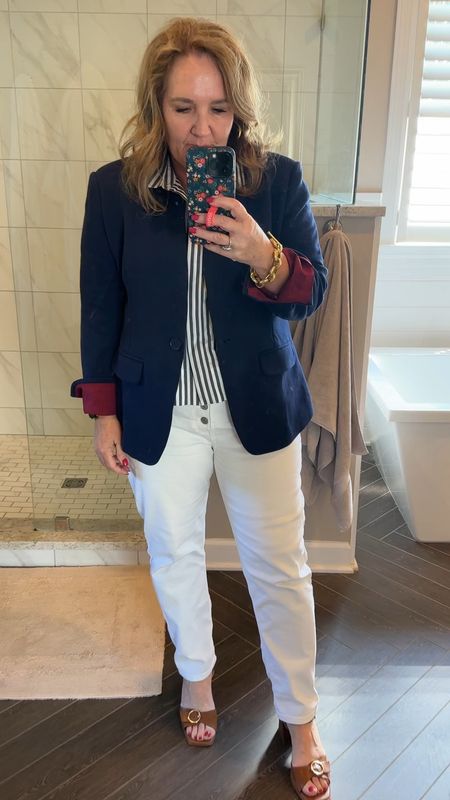 White jeans size 32
Blouse size L
Blazer XL but I think it’s out of stock . I’ll link similar 

Spring outfit work outfit 

#LTKmidsize #LTKover40 #LTKworkwear
