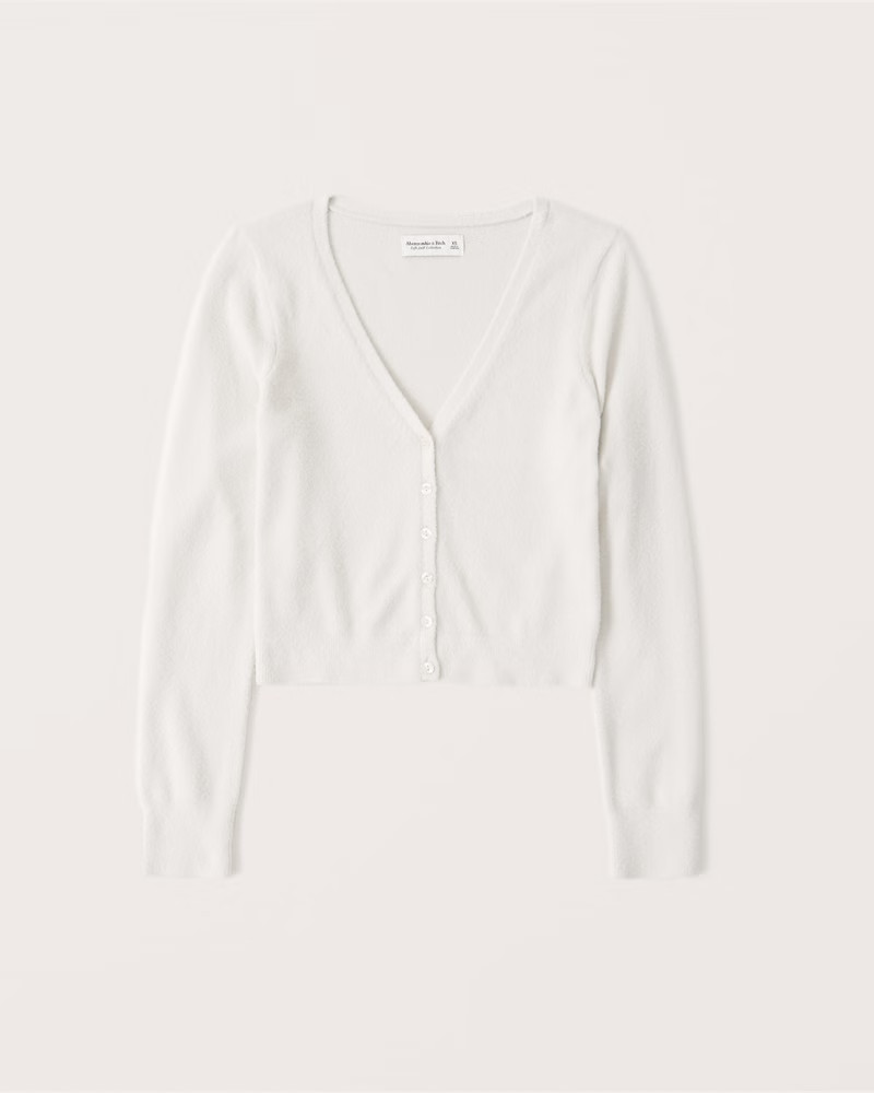 Slim Fuzzy Short Cardigan | Abercrombie & Fitch (US)