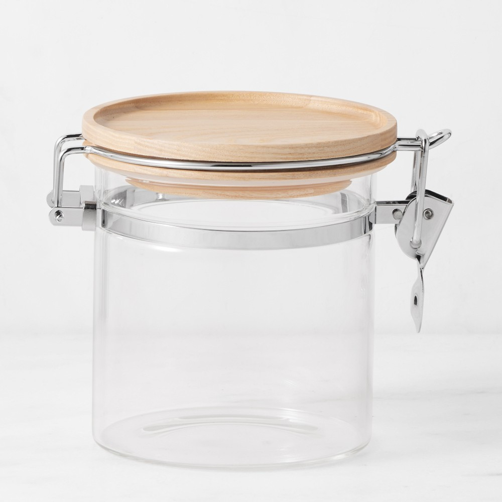 Hold Everything Stackable Glass Canister with Clamp | Williams-Sonoma