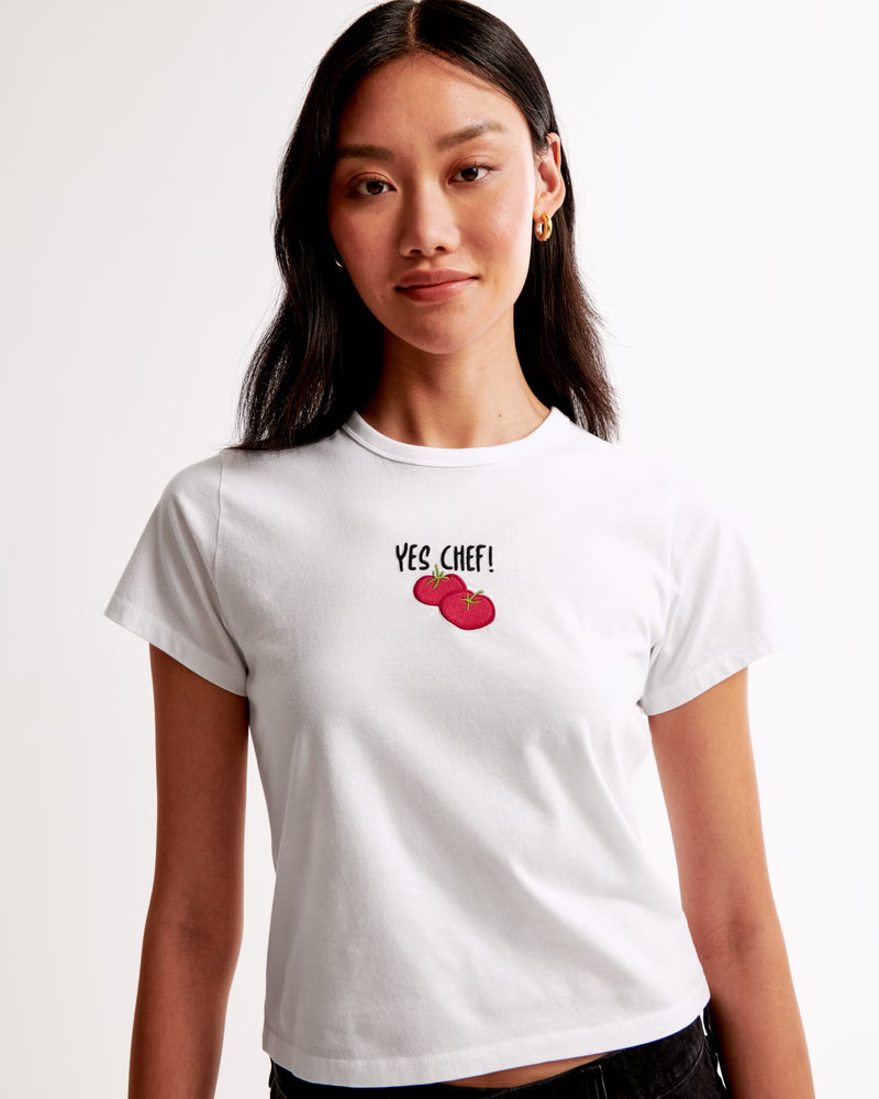 Short-Sleeve Yes Chef Graphic Skimming Tee | Abercrombie & Fitch (US)