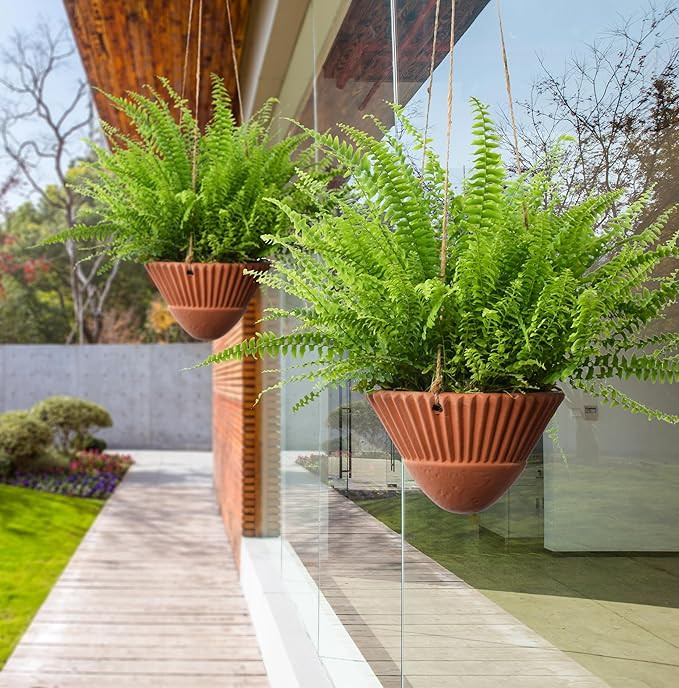 Hanging Planters for Indoor Plants,Terracotta Hanging Planter,Ceramic Plant Pots,Hanging Basket, ... | Amazon (US)