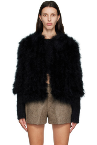 Black Feather Jacket | SSENSE