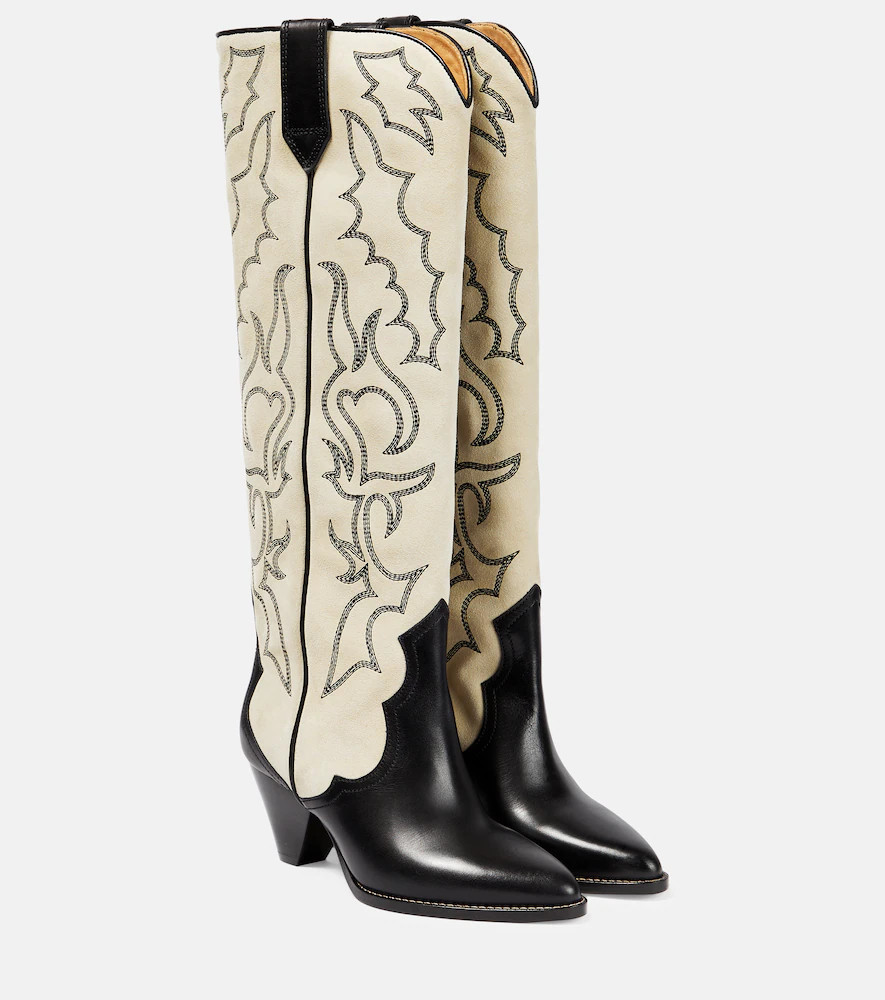 Isabel Marant Leila leather and suede cowboy boots | Mytheresa (US/CA)
