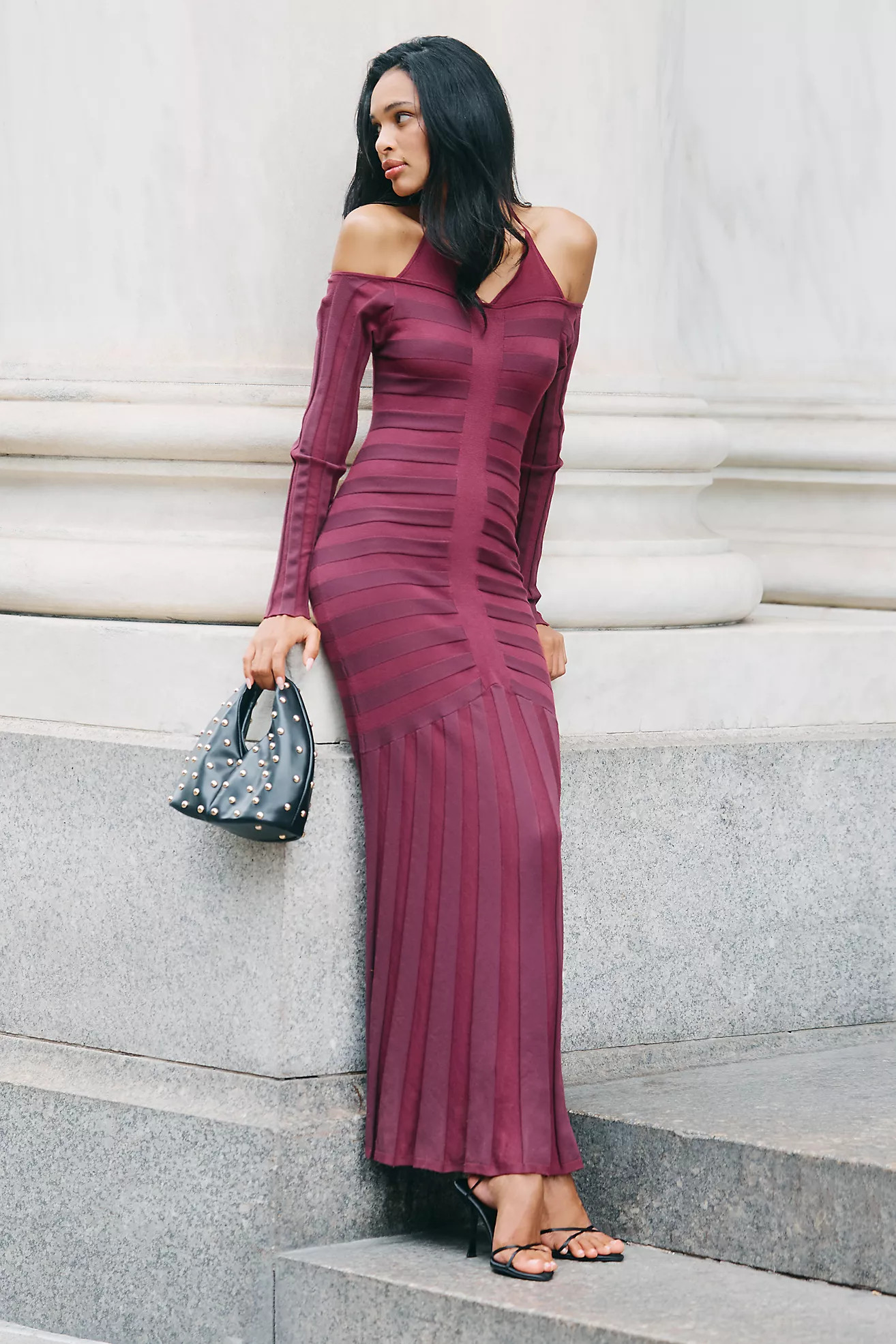 By Anthropologie Off-Shoulder Ruched Sweater Dress | Anthropologie (US)