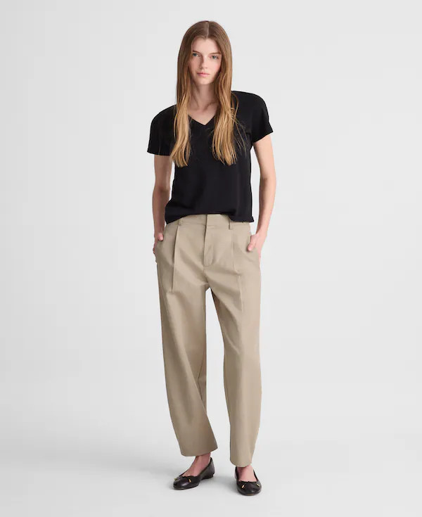 The Barrel-Leg Pant in Drapey Twill | Madewell