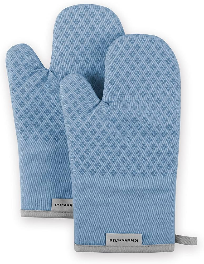 KitchenAid Asteroid Oven Mitt Set, 7"x12.5", Blue Velvet, 2 Piece | Amazon (US)