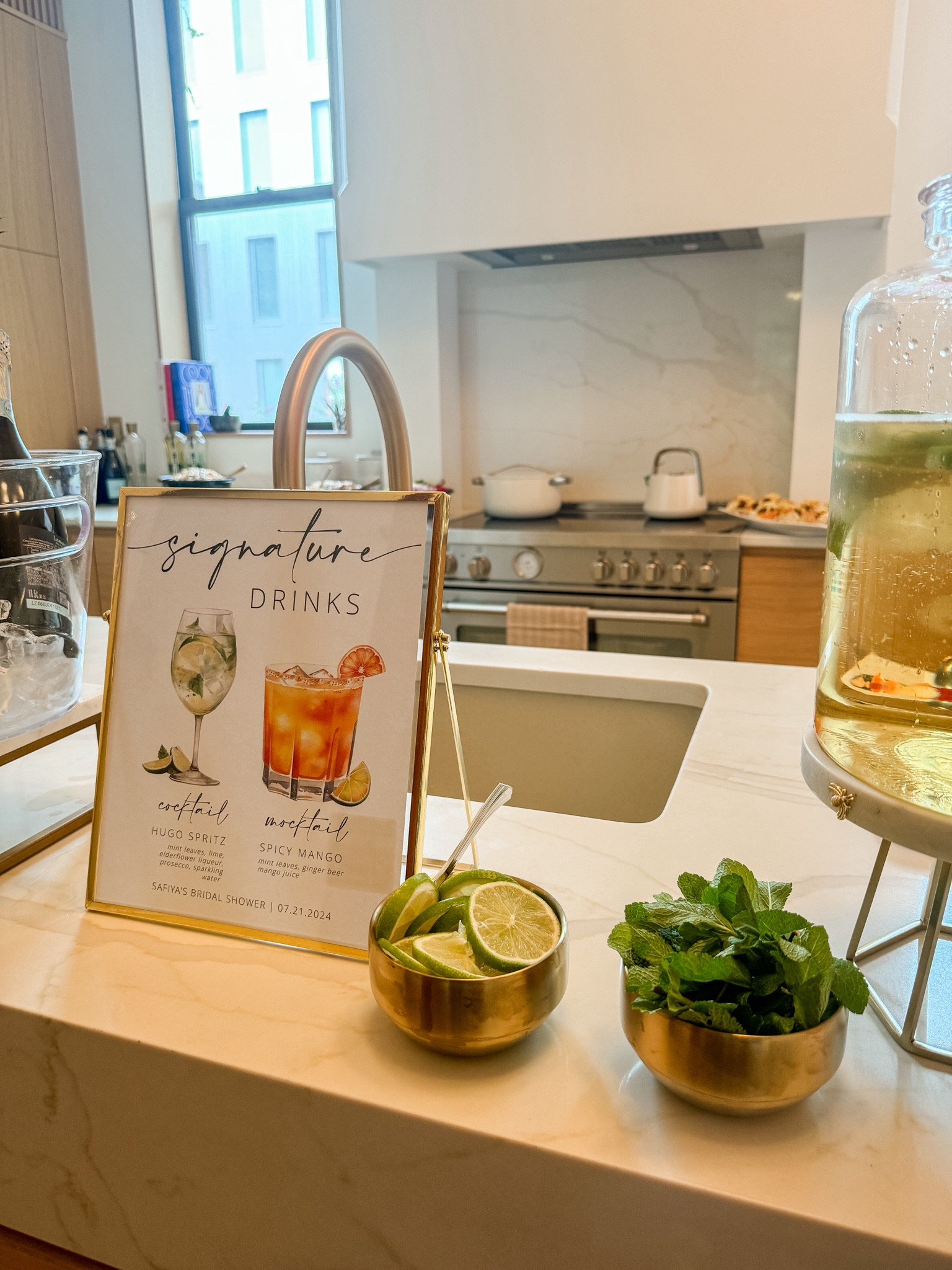 Bridal shower drink bar that can work for any occasion! 