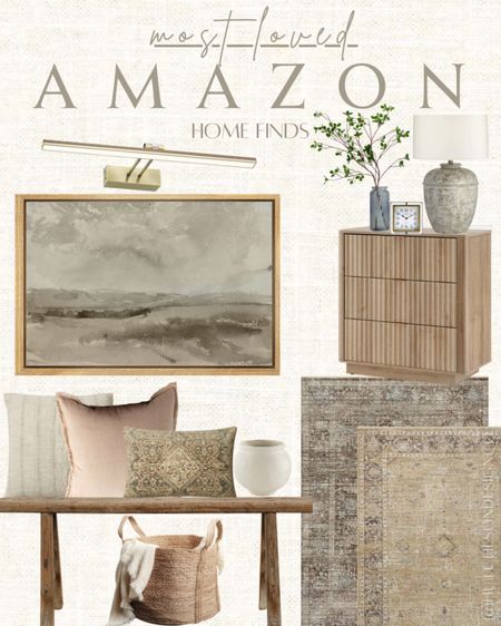 Most loved Amazon home finds. I am loving Joanna’s new rug collaboration! Tap the heart to save your favorites! 
Neutral home decor, Loloi rugs, Magnolia Home by Joanna Gaines x Loloi Millie Collection rugs, large art, vintage entryway bench, moodboard, lux for less, wireless picture light, throw pillows, amazon home finds. 

#LTKsalealert #LTKstyletip #LTKFind