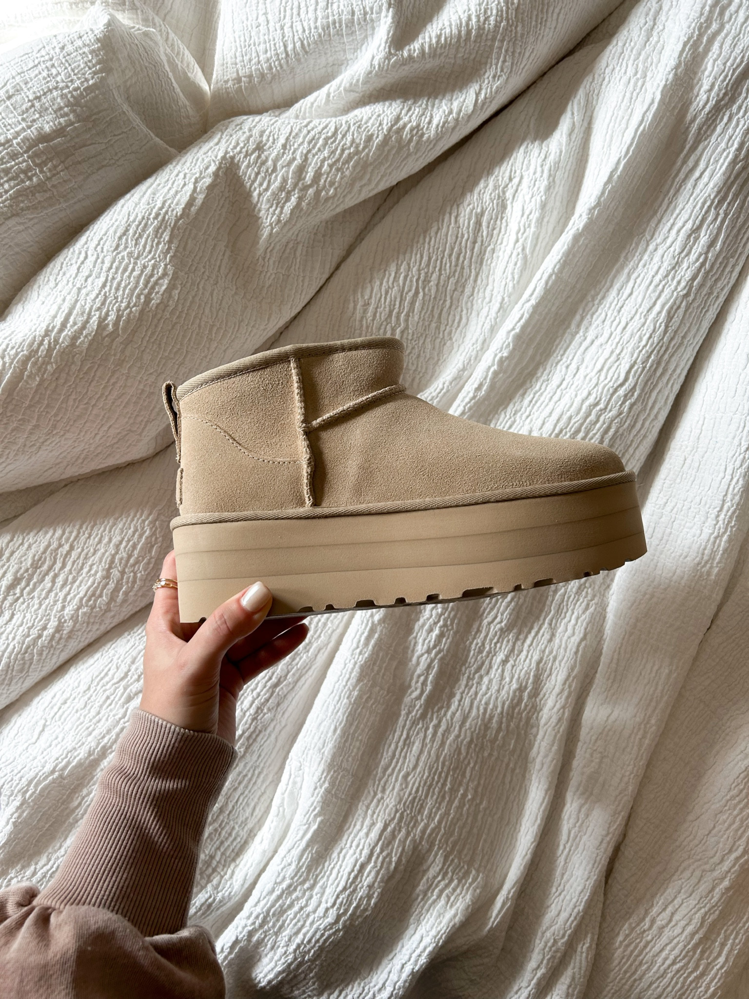 RESTOCK on these ultra mini platform uggs in sand!! 

#LTKGiftGuide #LTKHoliday #LTKfindsunder100