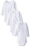 Amazon.com: Gerber Baby Multi-Pack Long-Sleeve Onesies Bodysuit, 6-Pack White, 3-6 Months: Clothi... | Amazon (US)