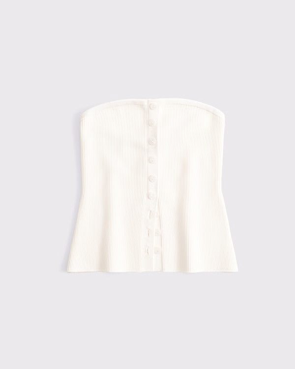 Ottoman Button-Through Tube Top | Abercrombie & Fitch (UK)