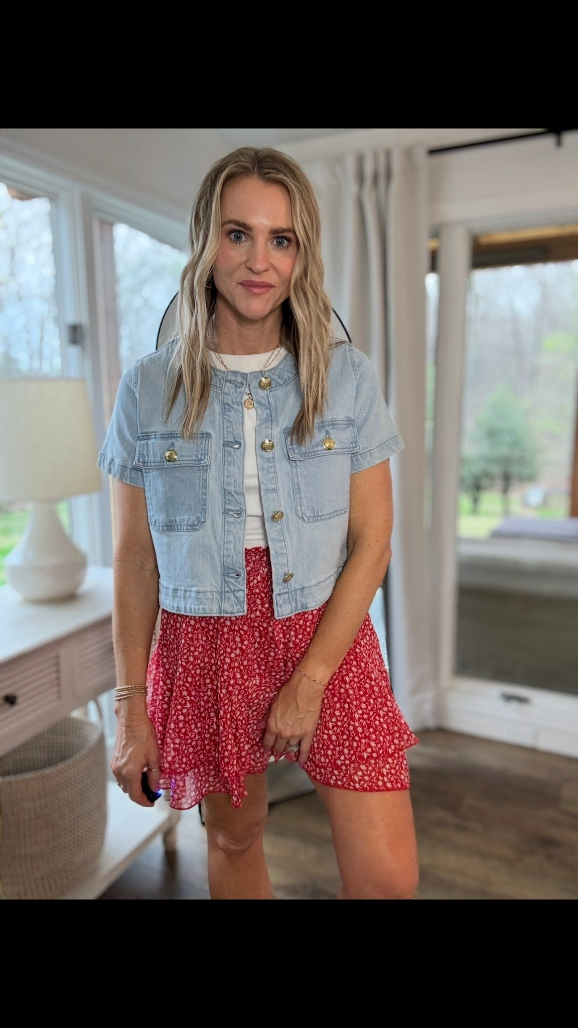 The skort! She’s cute and prepared for wind. 
5’7”/140 small in everything except large in white tank

#LTKootd #LTKWorkwear #LTKOver40