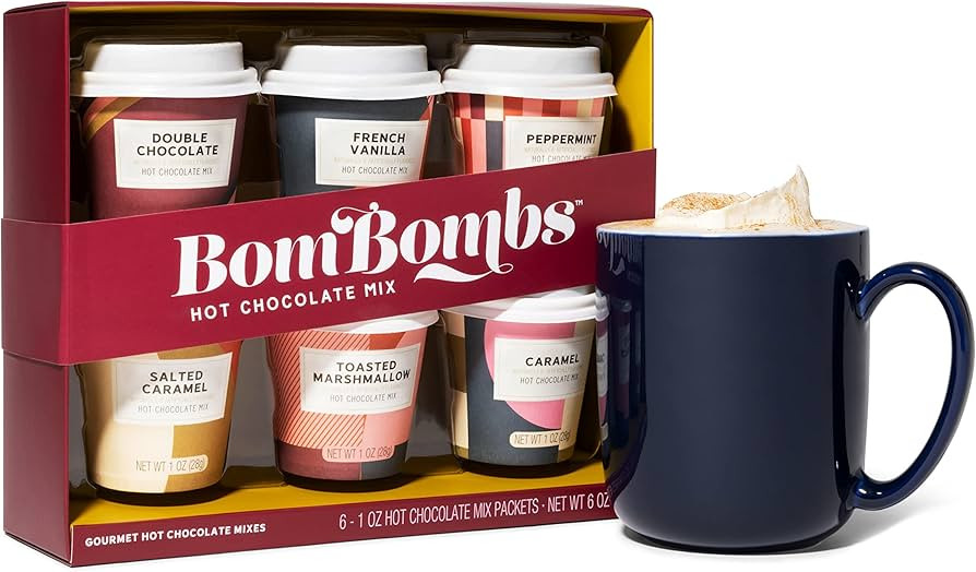 Bombombs Hot Chocolate Mix Gift Set, Hot Chocolate Mix in Mini Cup Packaging, Flavors Include Dou... | Amazon (US)