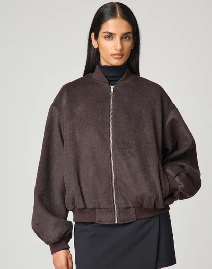 Wool Blend Bomber Jacket | Glassons (Australia)